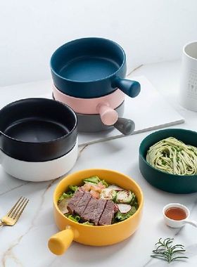 Baking Pan Nordic-style Handle Baking Bowl Pasta Plate Simpl