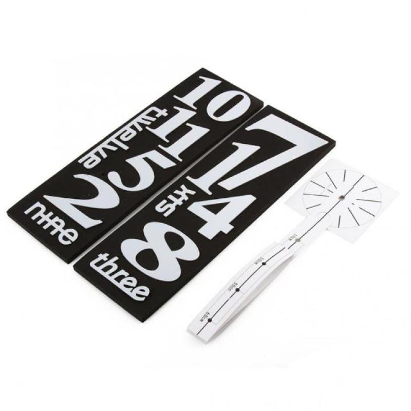 Modern DIY Large Wall Clock Kit 3D Mirror Surface Sticker fo