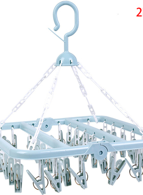 2 Pieces 32 Clips Folding Clothes Hanger Children Adults