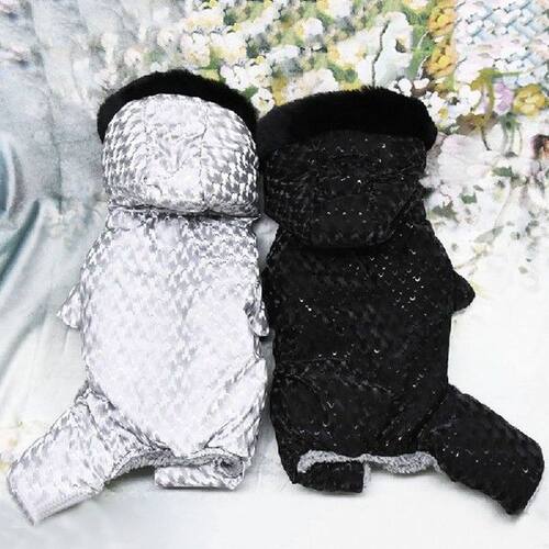 Pet Jumpsuit Winter Warm Windproof Pet Dog Hooded Clothes