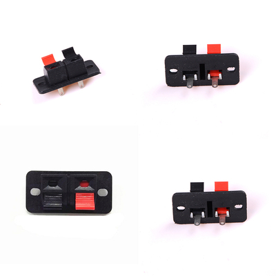 5PCS 2 Positions Ways Connector Terminal Push in Jack Spring