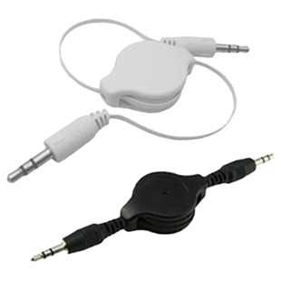 3.5mm to 3.5 Car Audio Flexible Extension Cable Male Retract
