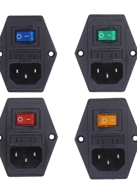 10A 250V Inlet Module Plug Fuse Switch Male Power Socket 3 P