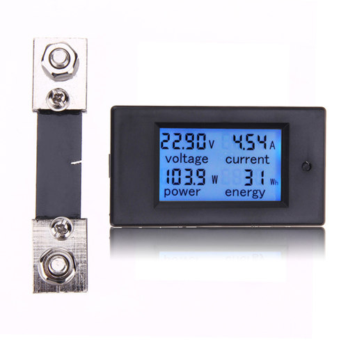 100A 6.5100V Energy Meter DC Power Watt KWH Meter Current Am