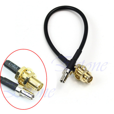 Adapter TS9 straight Nickel Plating to RP-SMA Female Connect