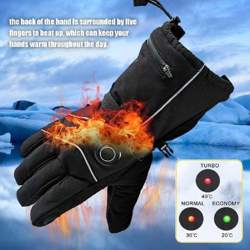 USB Electric Heated Gloves Winter Warm Skiing Heating
