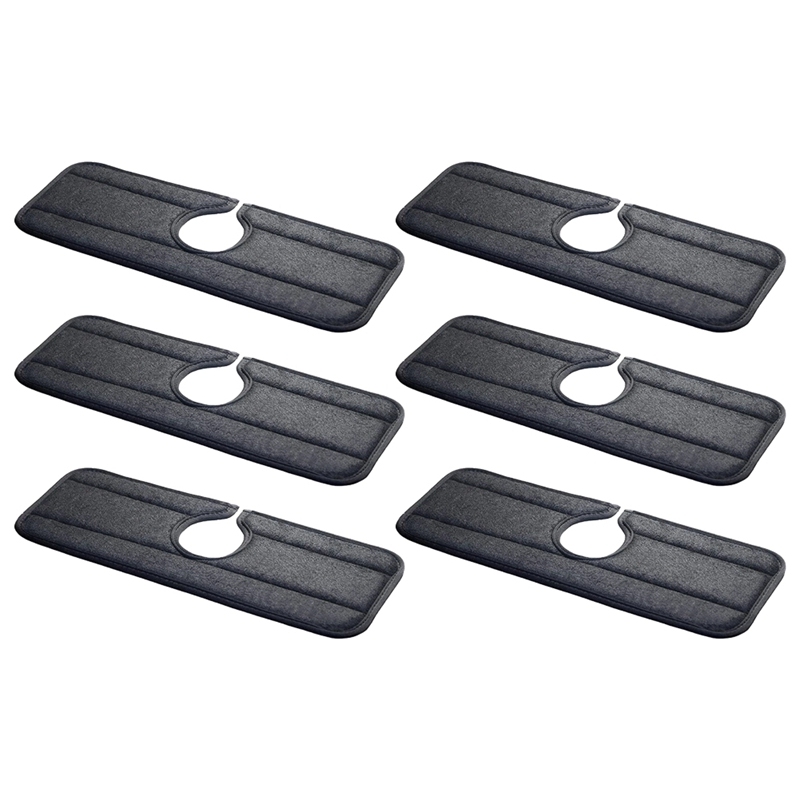Hot 6 Pcs Kitchen Faucet Sink Mat Washable Wear-Resistant