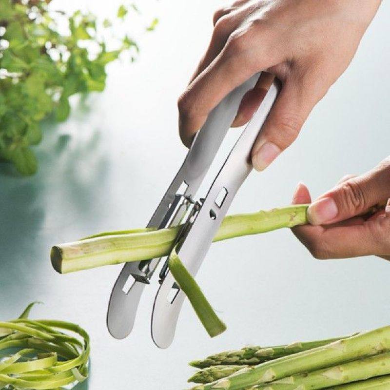 stainless steel double side vegetable peeler asparagus