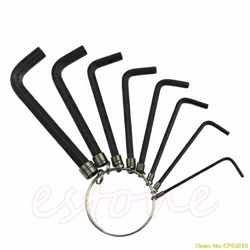8PCS METRIC IMPERIAL HEX HEXAGON KEY WRENCH SET HEX KEY Size