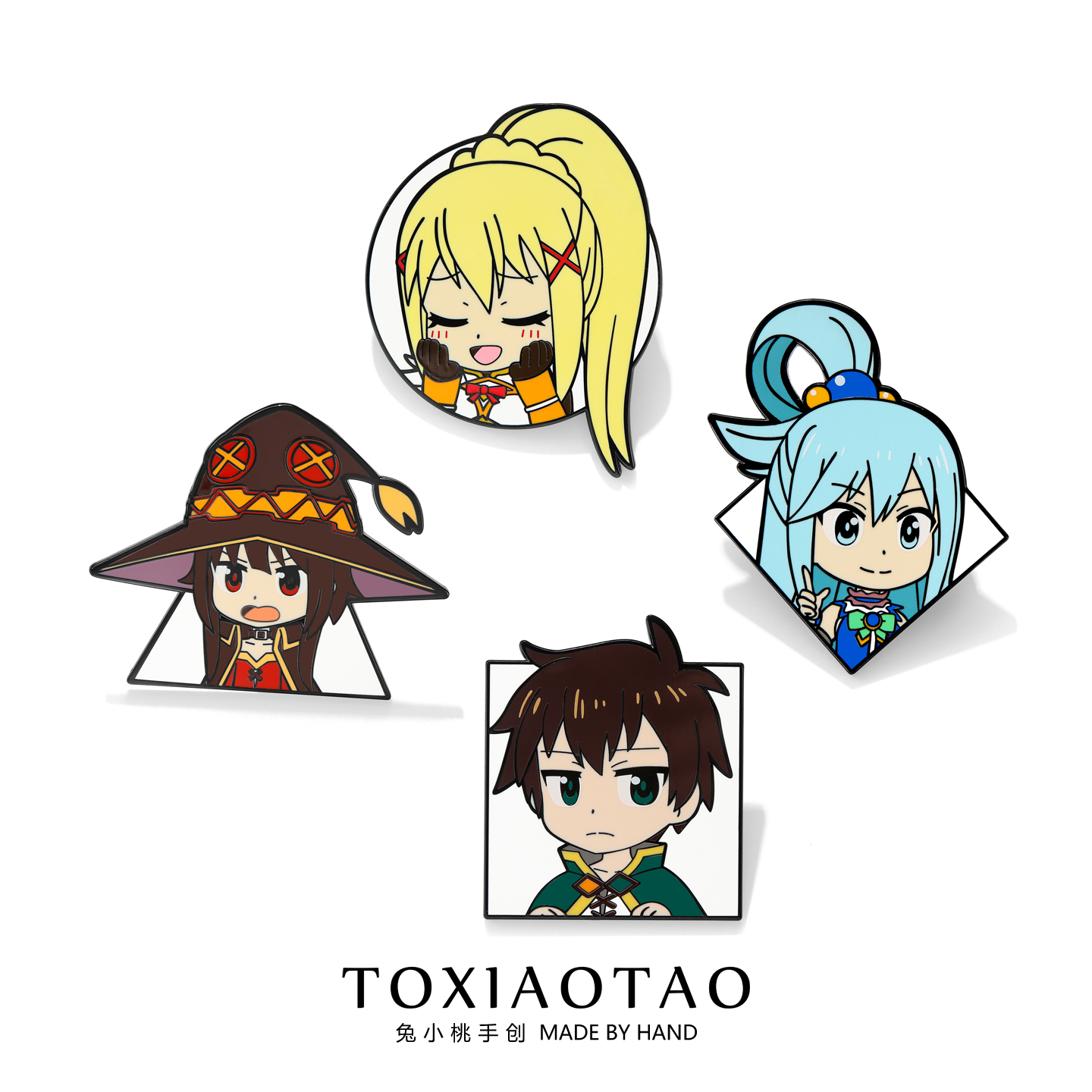 为美好的世界献上祝福徽章胸针