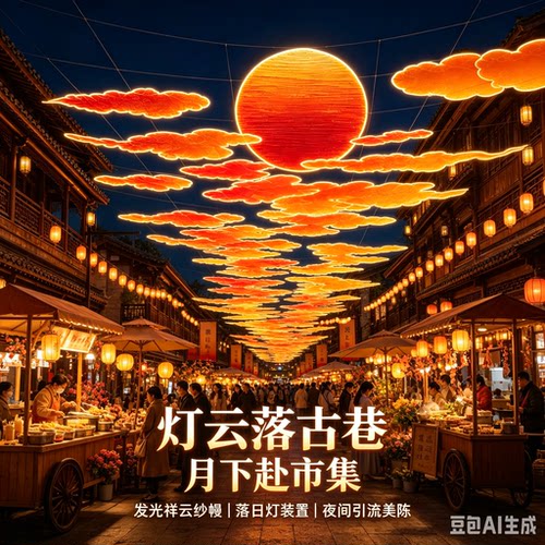 古镇遮阳风动吊顶纱幔装饰定制咖啡厅景区布幔网红落日布置美陈