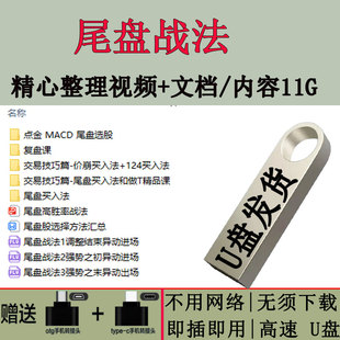 炒股实战教学U盘尾盘战法课程股票训练视频教程尾盘买入法优盘