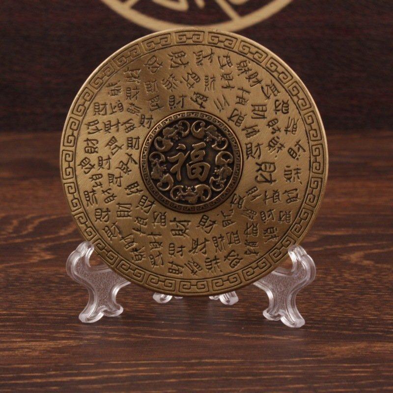 新款百财转转随身把玩办公客厅摆件双面螺旋铜件纯黄铜实心手把件,家居饰品,桌面摆件,淘宝优惠券,粉丝福利购,淘宝优惠卷