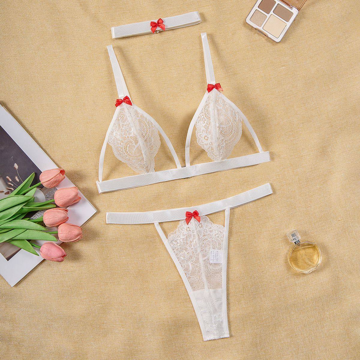 Sexy Lingerie欧美外贸情趣内衣工厂透视镂空三点式文胸内裤套装,女士内衣/男士内衣/家居服,女丁字裤,淘宝优惠券,粉丝福利购,淘宝优惠卷