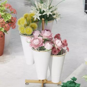 大号花店多层花架花店货架铁艺花架鲜花货架花店花桶展示架
