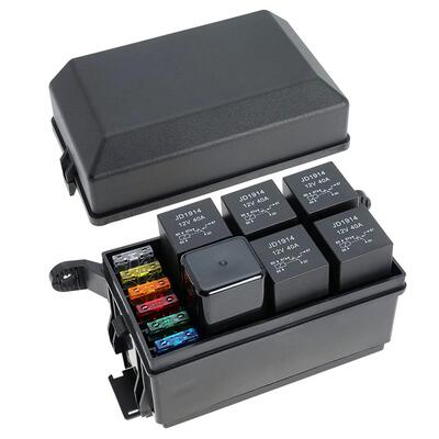 12V继电器盒6槽继电器座6路ATC/ATO保险丝继电器盒保险丝座继电器