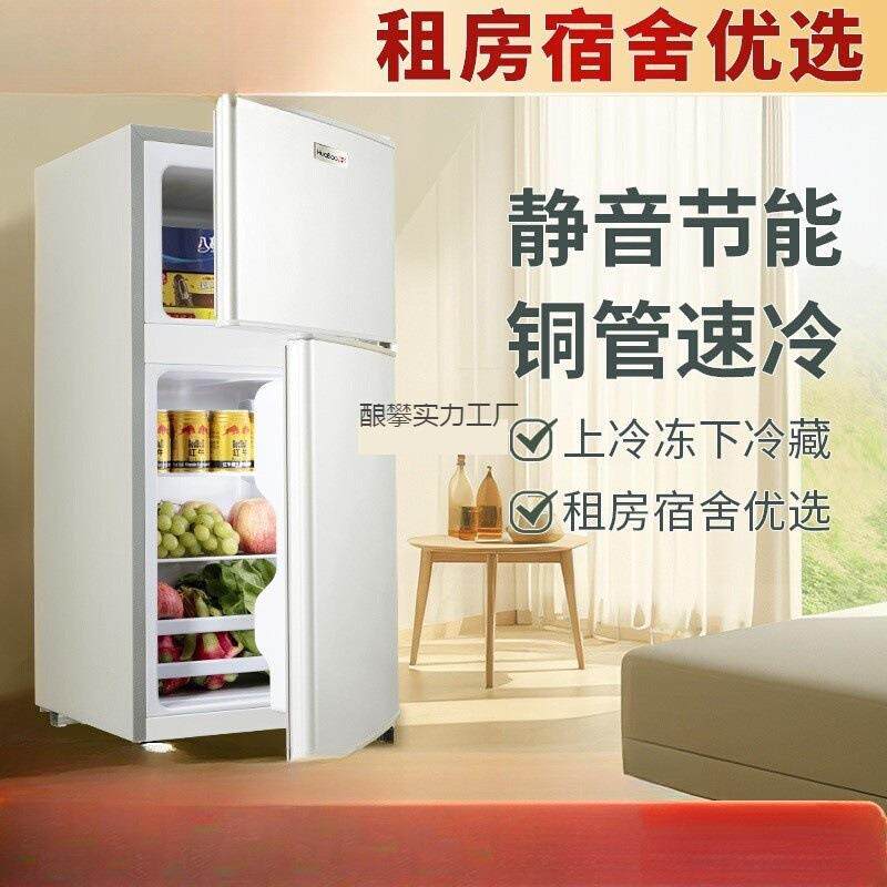 一级能效小冰箱二人用家用小型出租房宿舍用迷你双门电冰箱