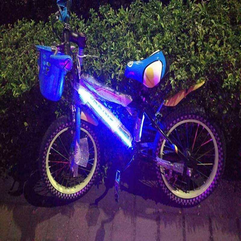 自行车闪光灯变色七彩骑行儿童车灯夜行灯车辆安全警示灯七彩闪烁