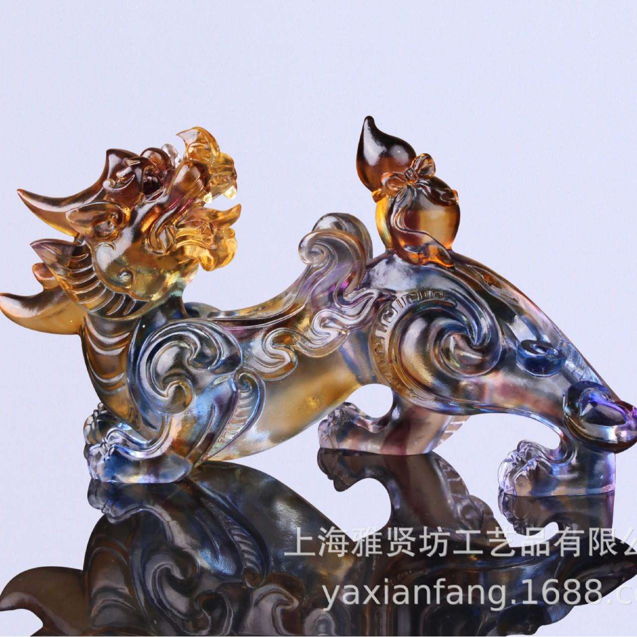 生产古法琉璃葫芦貔貅摆件古法琉璃貔貅摆件琉璃工艺品