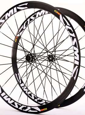 框高40MM公路自行车碟刹六丁前后桶轴直拉破风协达扁条700C轮组