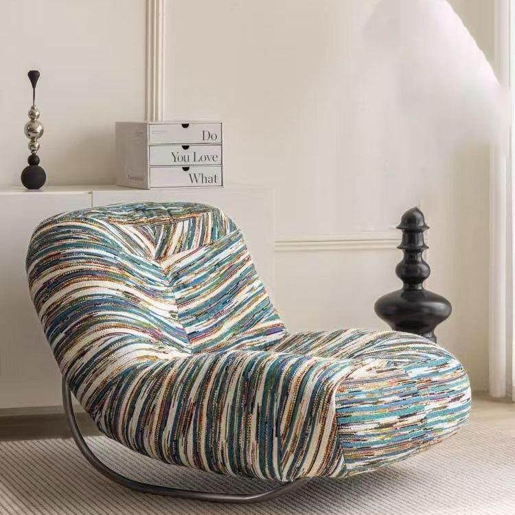 毛毛虫沙发togo阳台休闲单人椅客厅网红铁艺复古摇摇椅懒人沙发