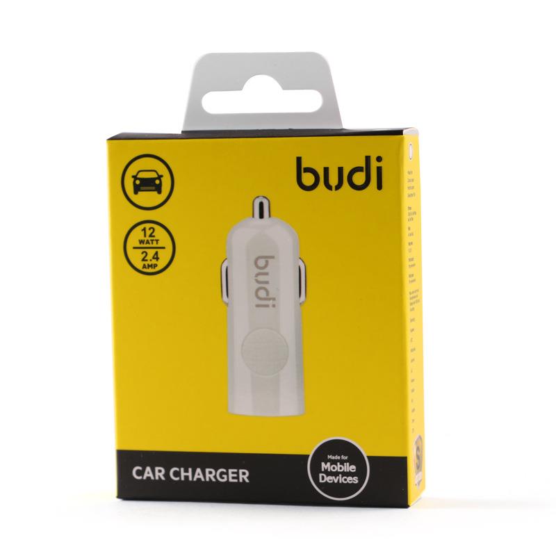 budi新款车载充电器5V2.4A快速车充充电器单USB车充快充车用