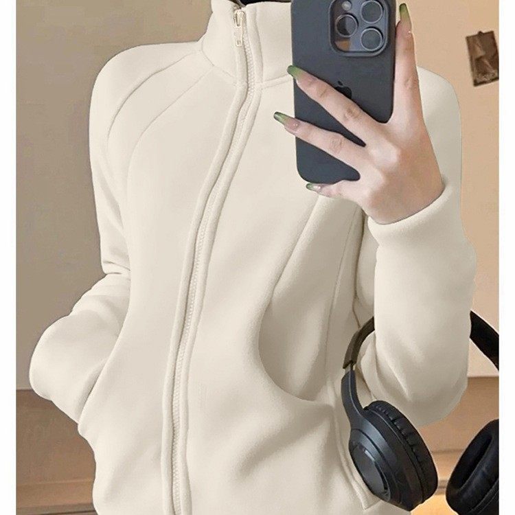 保暖加绒加厚外套女秋冬季立领双拉链修身瑜伽上衣跑步运动健身服,运动/瑜伽/健身/球迷用品,瑜伽套装,淘宝优惠券,粉丝福利购,淘宝优惠卷