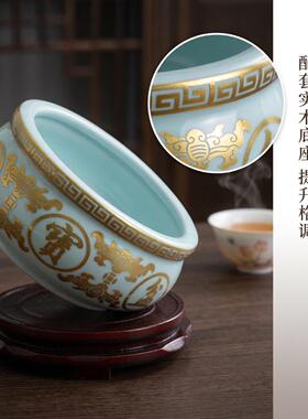 陶瓷生财聚宝盆中式招财