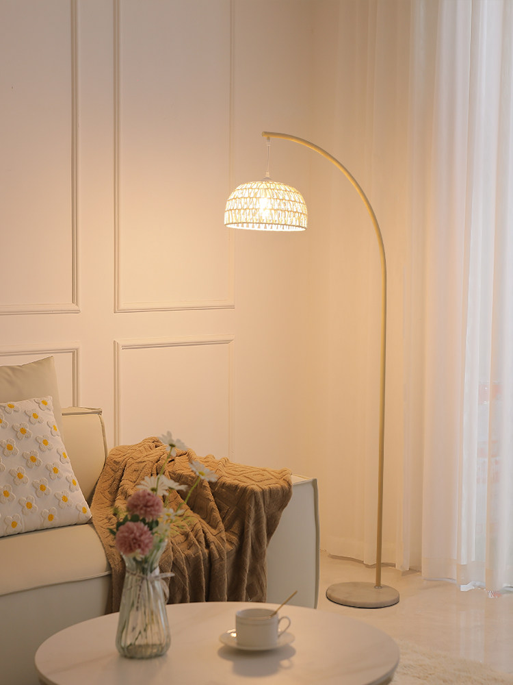 法式奶油风落地灯客厅卧室感钓鱼寂北欧氛围沙发侘旁摆件台灯床头,家装灯饰光源,装饰落地灯,淘宝优惠券,粉丝福利购,淘宝优惠卷