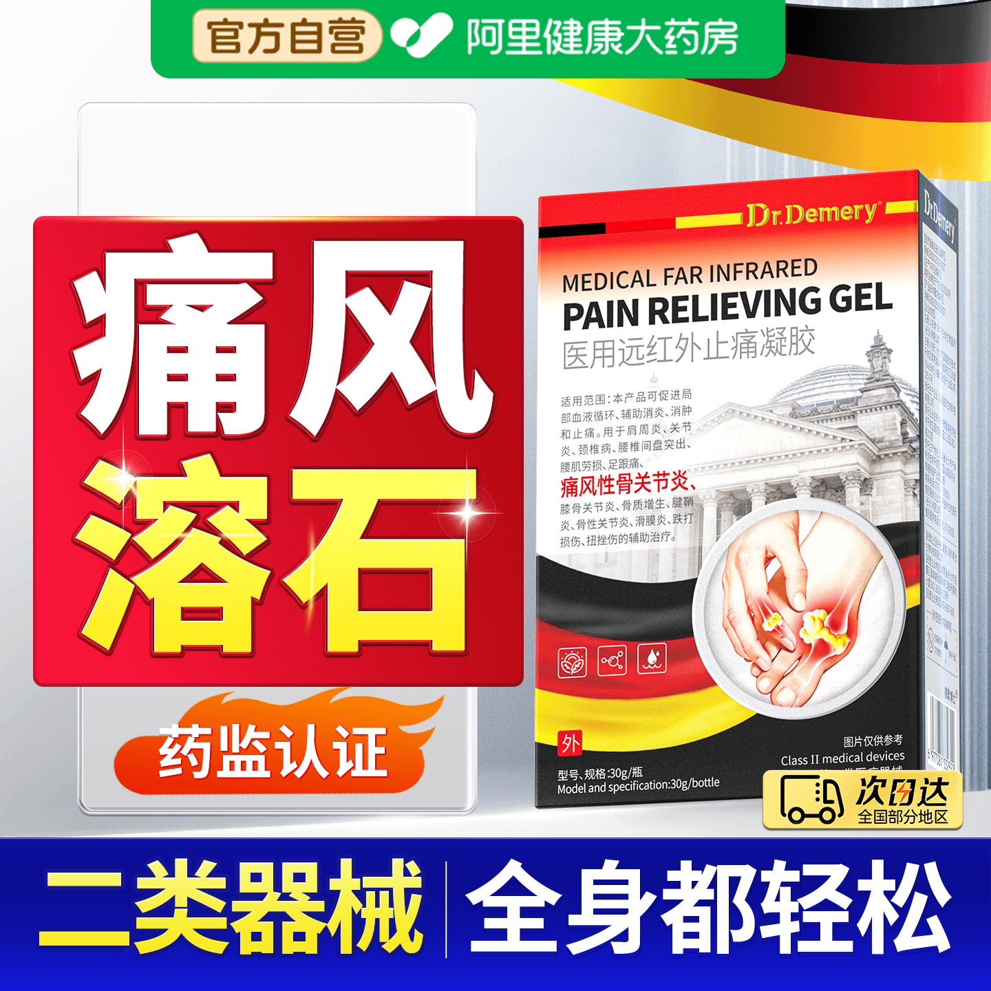 治痛风止痛溶石贴膏去结晶专用冷敷凝胶消肿止痛尿酸高远红外药膏