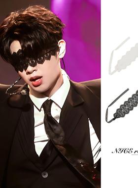 Justin同款蕾丝蒙面眼罩黑色性感网红万圣节化装舞会派队面纱面罩