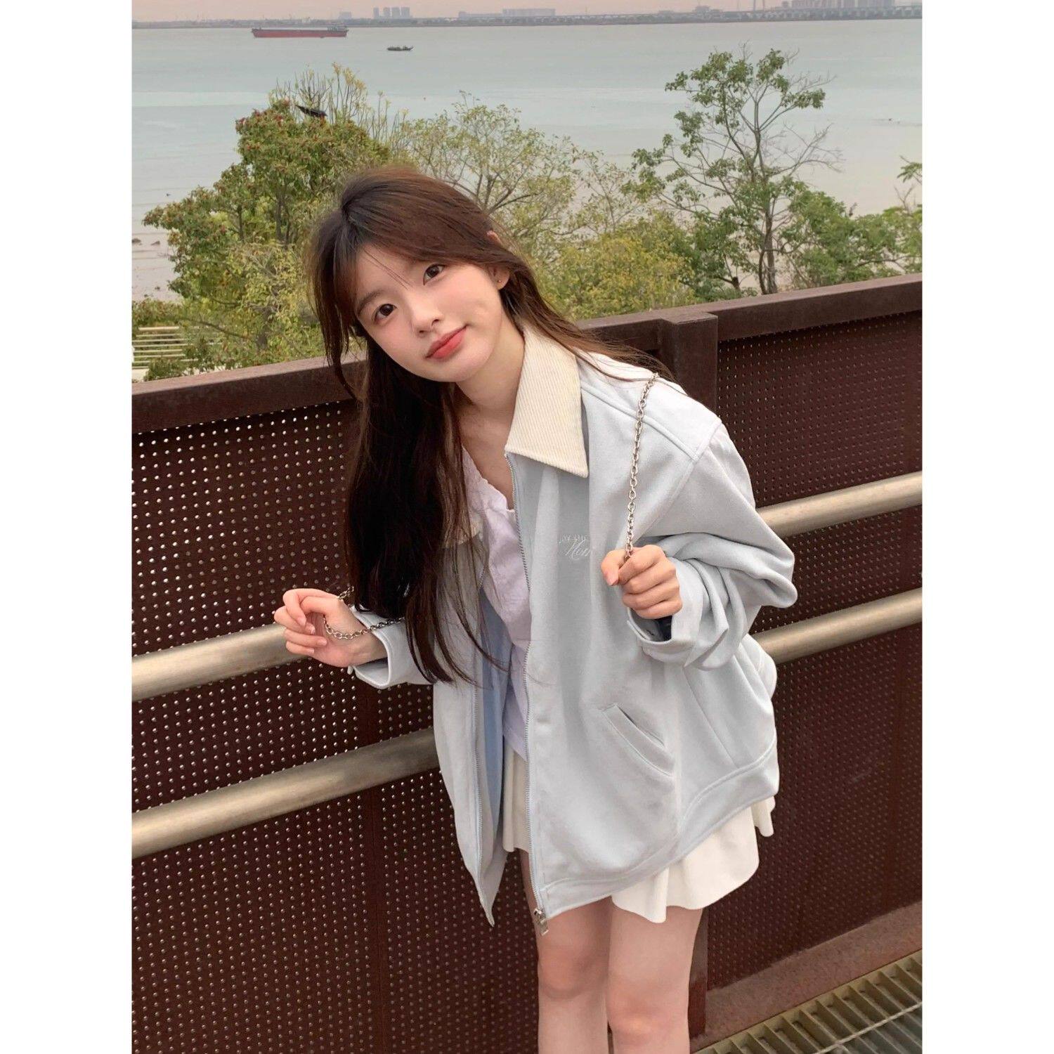 外套女2026秋冬季韩系穿搭宽松学生夹克上衣薄款刺绣棒球服