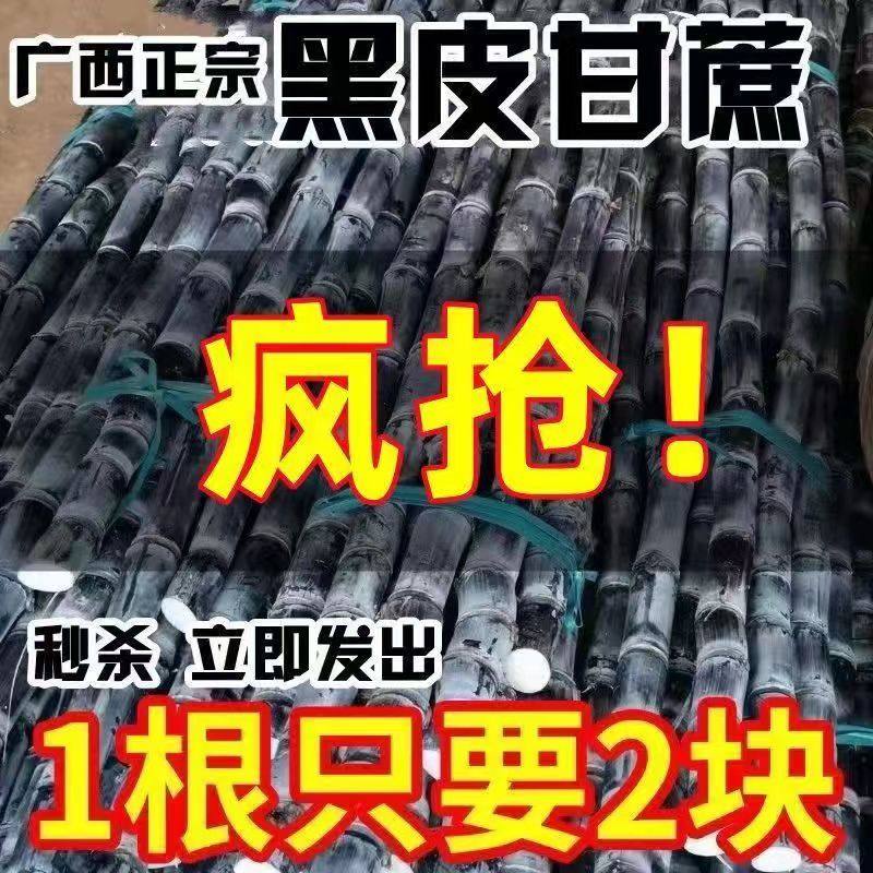 广西黑皮甘蔗新鲜脆甜水果9斤应当季特产现砍整根甜整箱包邮5斤,水产肉类/新鲜蔬果/熟食,甘蔗,淘宝优惠券,粉丝福利购,淘宝优惠卷