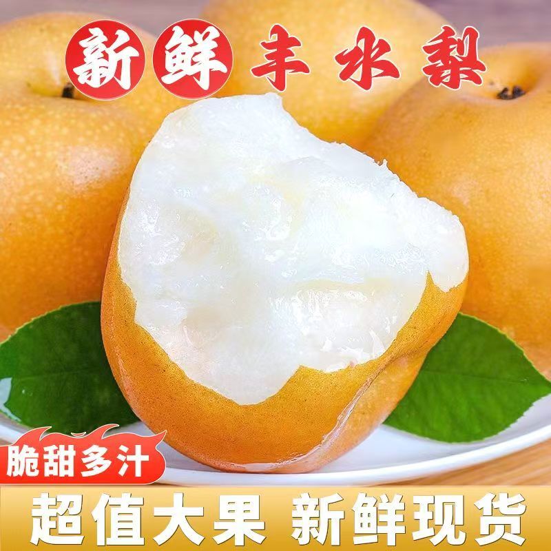 正宗丰水梨薄皮新鲜冰糖梨子水果脆甜多汁批发当季鲜果