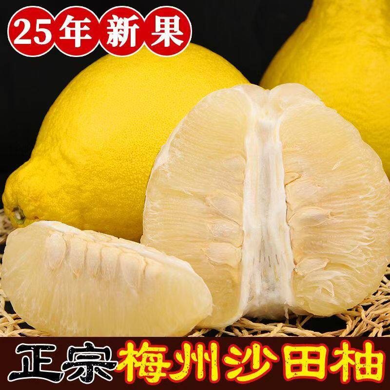 广东沙田柚新鲜柚子产地直发白心柚包邮应当季水果柚子5斤包邮