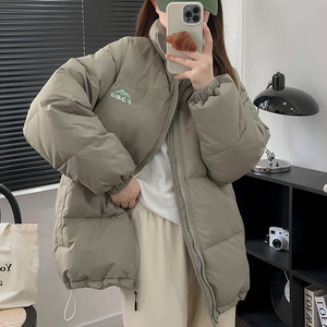 鸭鸭花小甜反季羽绒服女短款2024冬新款韩版宽松加厚白鸭绒情侣外