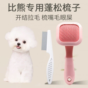 比熊梳毛专用梳子中小型幼犬梳子狗狗面梳嘴毛梳密齿梳子宠物梳子