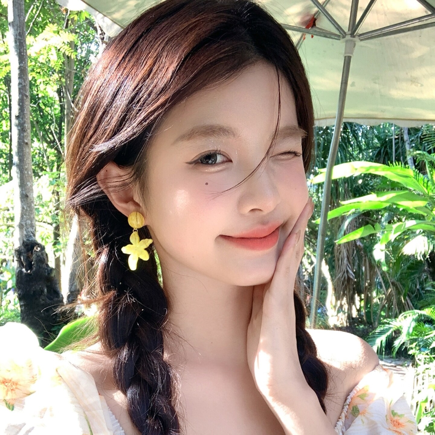 海边度假风耳环蓝色海星耳钉女小众设计感耳钉独特热带风清新耳饰