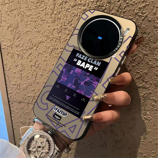 V潮牌猿人标签适合vivox100pro手机壳男款vivox90个性新款x80创意高级x60超薄iqoo12/11/10防摔s17/16保护套