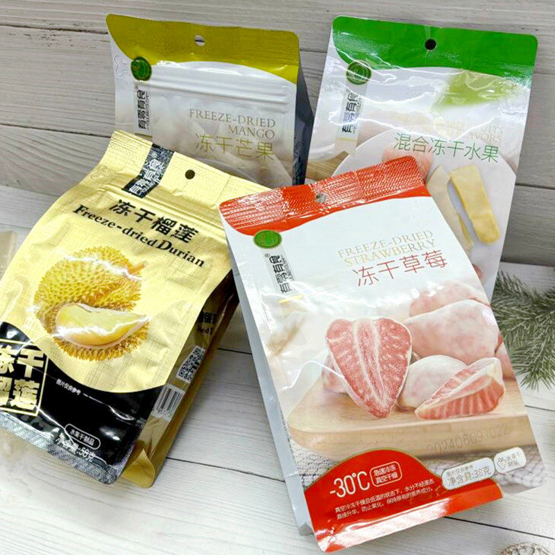 有零有食网红榴莲冻干小姐姐零食酥脆水果干综合口味冻干草莓零食