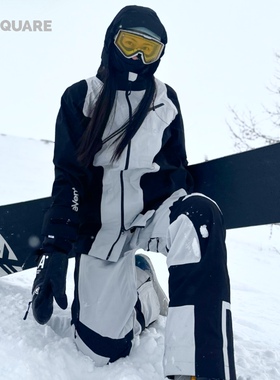 UZSQUARE 未限 3L eVent 单双板拼接专业滑雪背带裤 [MOTO]