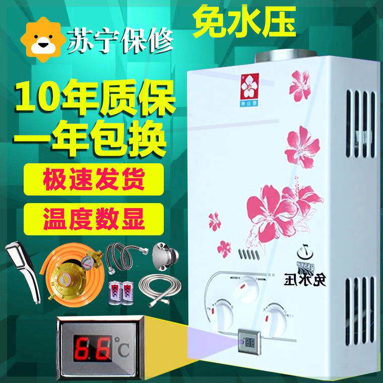 包邮家用燃气热水器洗澡煤气液化气天然气洗澡出租房低免水压1