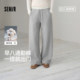 女春木耳边抽绳中缝卫裤 2026新款 商场同款 森马休闲裤 森柔阔腿裤