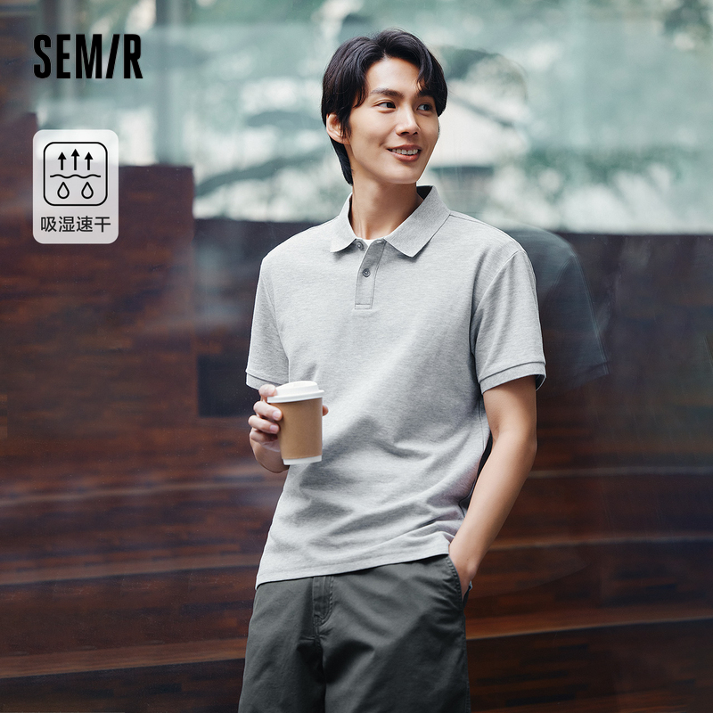 森马夏季短袖吸湿速干POLO衫男