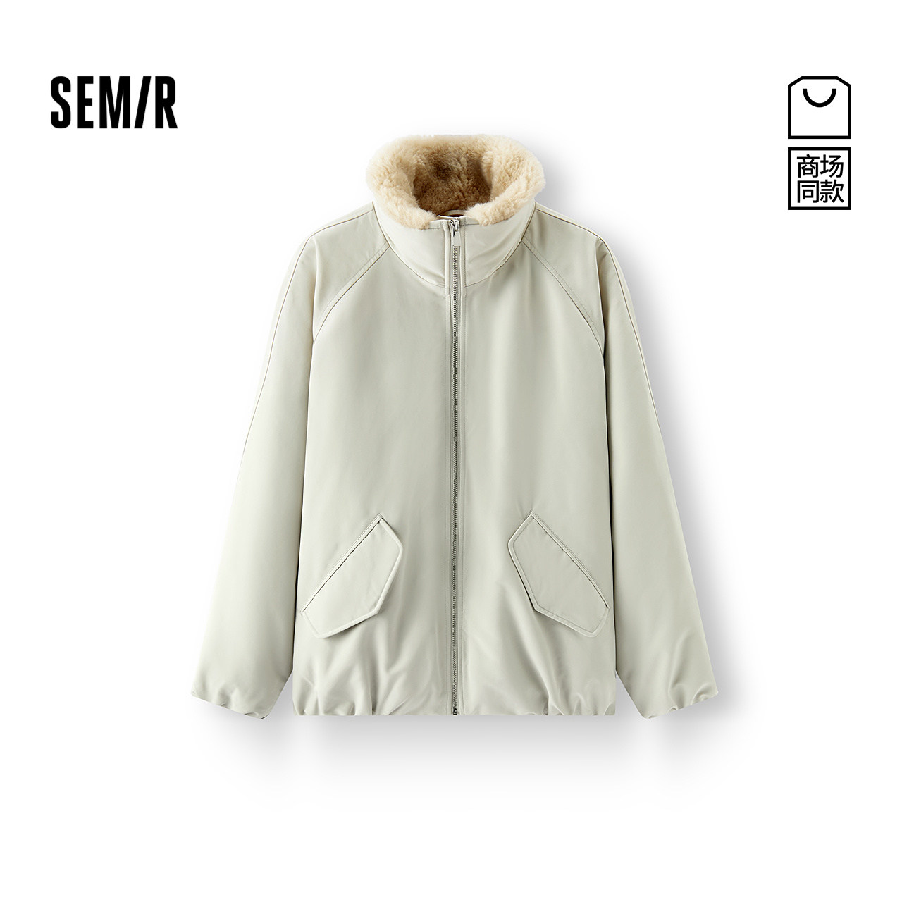 商场同款|森马棉服女冬中长款oversize三防防风发热2025新款外套