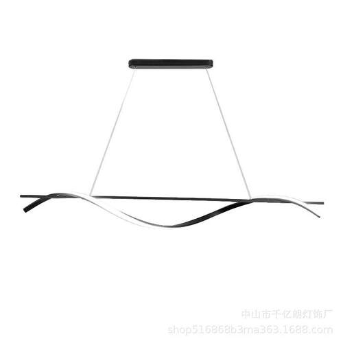 极简餐厅吊灯ins北欧极简丹麦吧台餐桌创意一字led长条现代简约