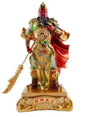 树脂仿彩铜财神关公关帝圣君武财神关羽摆件创意店铺公司开业礼品