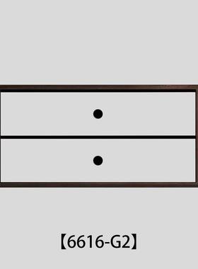 餐边柜组合实木柜子中古收纳柜侘寂风电视柜置物落地书架6616系列