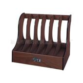 木质带抽屉六联文件架木制六栏文件收纳栏书架文件收纳框厂家