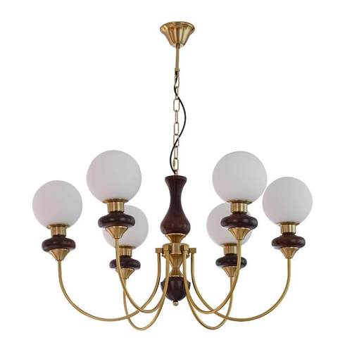 法式复古高级感中古风客厅灯具魔豆实木餐厅卧室美式南洋风吊灯